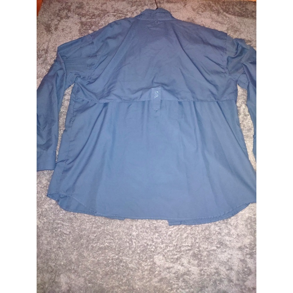 Reel Legends Fishing Shirt Vented Long Sleeve Button Up XXL Blue Outdoor Preppy - Picture 3 of 7